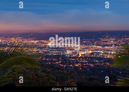 Overlooking the San Jose Valley, Costa Rica Stock Photo
