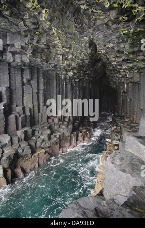 Fingal's cave inside scotland staffa entrance Stock Photo