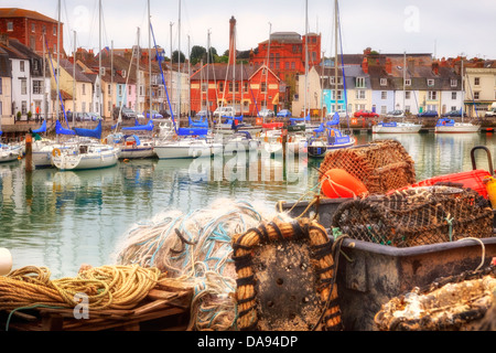 historic harbour of Weymouth, Dorset, United Kingdom Stock Photo