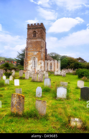 Parish church St Nicholas, Abbotsbury, Dorset, United Kingdom Stock Photo