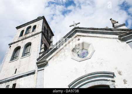 Sao Joaquim Mother Church, in the historic center of Garopaba, southern Brazil. Stock Photo