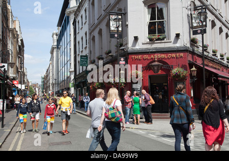 Glassblower Pub on Corner of Brewer Street and Glasshouse Street in London UK Stock Photo