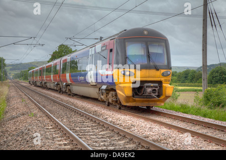 A Siemens Class 333 passing Steeton destination Leeds Stock Photo