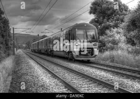 A Siemens Class 333 passing Steeton destination Skipton Stock Photo