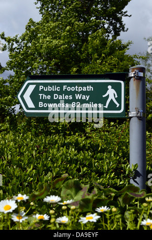 The starting point of the Dales Way Long Distance Footpath in Ilkley ...