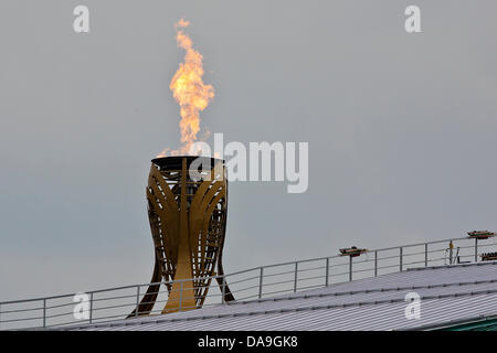Kazan, Russia, July 8, 2013. Synchronized swimming. The Russian team won the gold medal Credit:  Andrew Shlykoff/Alamy Live News Stock Photo