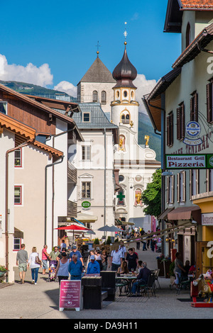 The city centre of San Candido Innichen, Alto Adige or South Tyrol, Italy Stock Photo