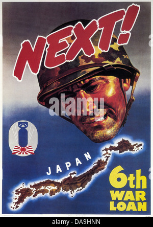 World War II, Second World War, world war, war, poster, Propagana, propaganda poster, USA, American, soldier, helmet, Japan, war Stock Photo