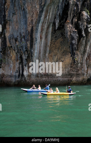 Ko Panak and Ko Hong in Phang Nga Bay are stunning hongs or collapsed cave systems. Stock Photo