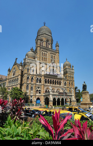 India, South India, Asia, Maharashtra, Mumbai, Bombay, City, Dadabhai Naoroji, Road, Municipal Corporation, Building, architectu Stock Photo