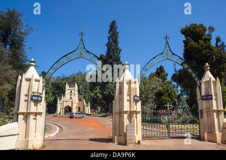 India, South India, Asia, Tamil Nadu, Ooty, Udhagamandalam, St. Stephan, Church, colonial, famous, unesco Stock Photo