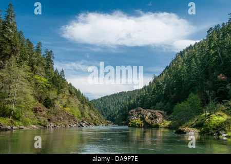 The Wild and Scenic Rogue River in southern Oregon. Stock Photo