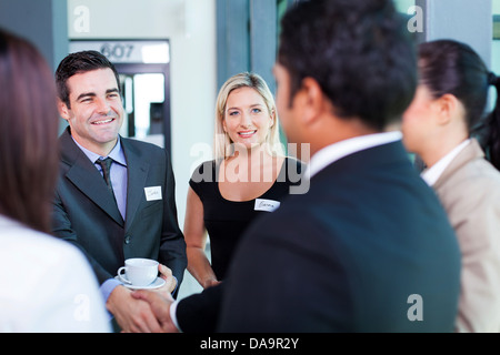 group of business people at business conference Stock Photo