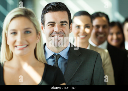 group of modern business people in a row Stock Photo