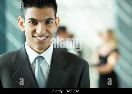 modern young middle eastern businessman portrait in office Stock Photo