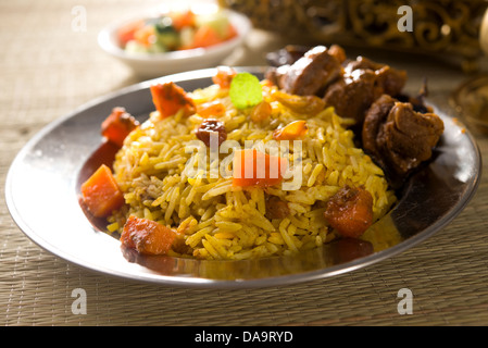 arab rice, ramadan foods in middle east usually served with tandoor lamb Stock Photo