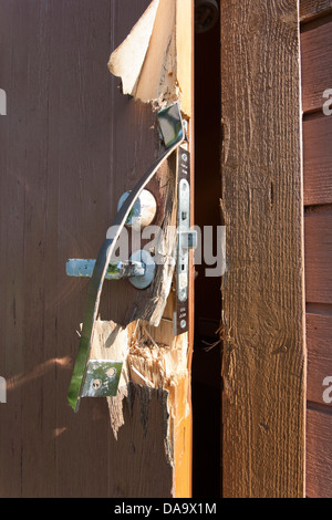 door forced open Stock Photo