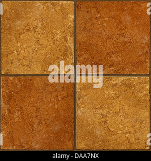 Four ceramic two-tone brown stone tiles seamlessly tileable Stock Photo