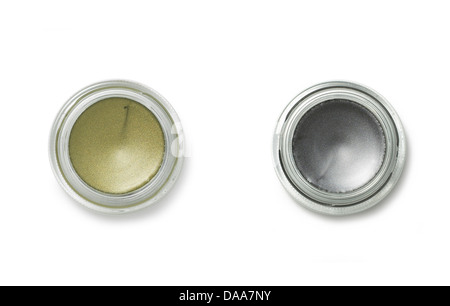 light green cream eyeshadow cut out onto a white background Stock Photo