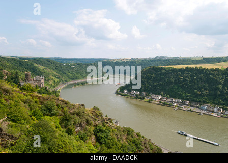 Loreley rock on the Rhine near St. Goarshausen, Germany Stock Photo