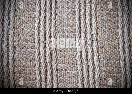 White or beige regular striped and woven material background or texture Stock Photo