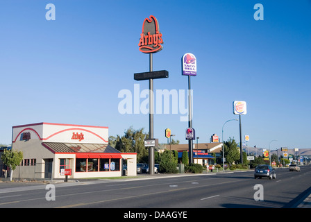 Canyon Road offers a variety of fast food joints from Arby's to Taco Bell, Ellensburg, Kittitas County, Washington WA, USA Stock Photo