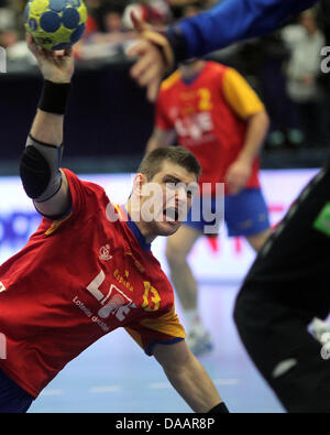 Julen Akizu Aguinagalde of Spain during the Men's Handball World Championship main round group 1 match Spain against Norway in Jönköping, Sweden, 22 January 2011. Photo: Jens Wolf dpa