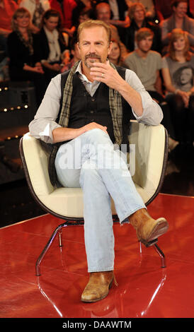 US actor Kevin Coster is a guest of the talk show 'Markus Lanz' in Hamburg, Germany, 20 September 2011. Coster thereby presented his new country-rock album 'From Where I Stand'. Photo: Angelika Warmuth Stock Photo