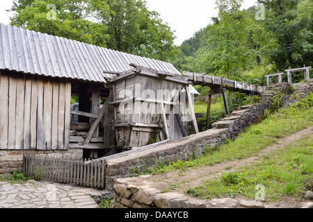 Old saw mill used for plank sawing in Etara, Bulgaria Stock Photo