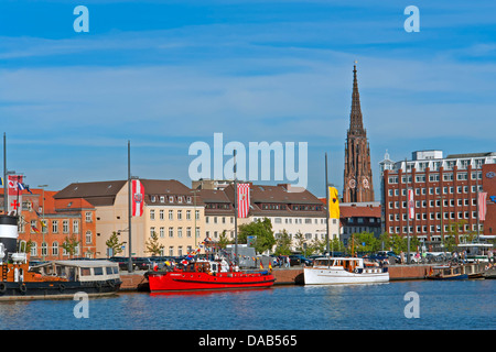 Europe, Germany, Bremen, Bremerhaven, Lohmannstrasse, new harbour, port, historical, ships, architecture, building, construction Stock Photo