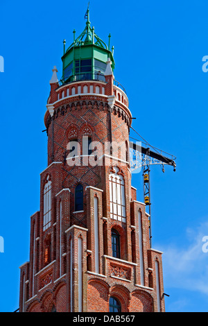 Europe, Germany, Bremen, Bremerhaven, Lohmannstrasse, Bremerhaven Oberfeuer, S. Loschen lighthouse, new harbour, port, architect Stock Photo