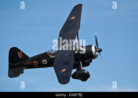 Royal Air Force World War 2 Westland Lysander G-AZWT V9367 Flying at Old Warden Shuttleworth Military Pageant Stock Photo