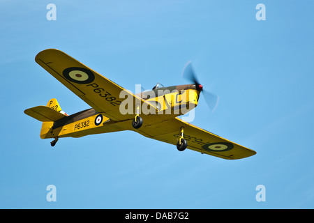 Royal Air Force Trainer Miles Magister G-AJRS P6382 Flying at Old Warden Shuttleworth Military Pageant Airshow Stock Photo