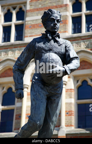 Statue of William Webb Ellis in Rugby Warwickshire UK Stock Photo