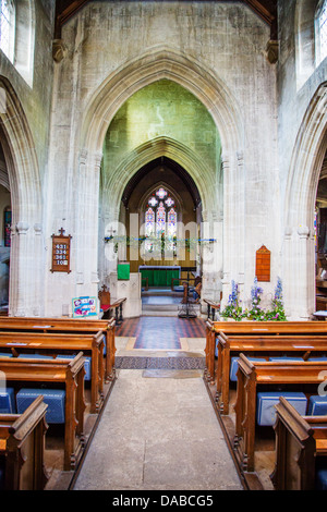 Interior of St James the Great parish church at Bratton Wiltshire Stock Photo