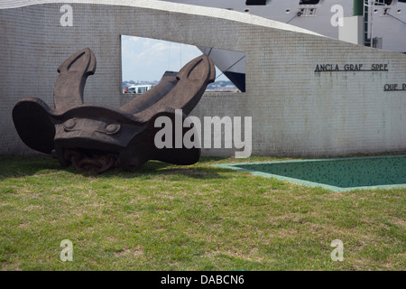 Anchor of the Admiral Graf Spee in the harbour of Montevideo Stock Photo