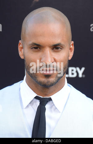 Hollywood, California, USA. 09th July, 2013. Ricky Whittle arrives at the Los Angeles film premiere for 'Pacific Rim' at the Dolby Theatre, Hollywood, California, USA. Credit:  Sydney Alford/Alamy Live News Stock Photo