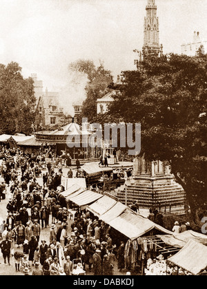 Oxford St. Giles Fair early 1900s Stock Photo