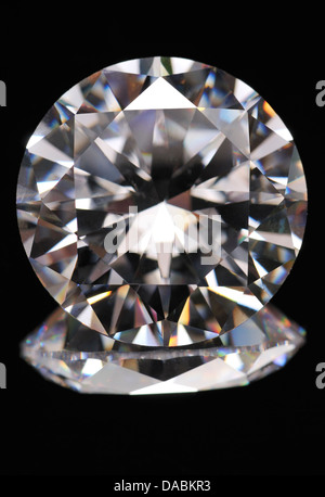 Diamond (lab-created cubic zirconia) Stock Photo