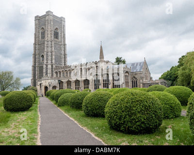 The Period 15th Century Church of St Peter and St Paul in medieval  village of Lavenham, Suffolk, UK Stock Photo