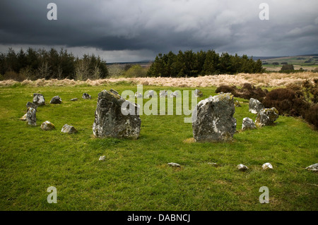 Beaghmore Bronze Age Stone Circles, alignments and cairns in County Tyrone, Northern Ireland, UK Stock Photo