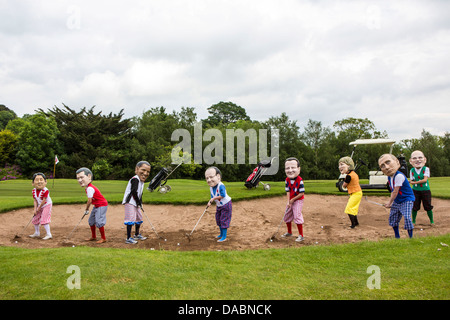 G8 Summit leaders at Enniskillen golf course, Northern Ireland. Part of the IF Campaign. Stock Photo