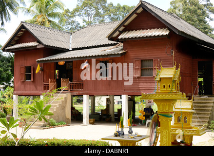 Thai style house in the typical southern style, Ko Samui, Thailand, Southeast Asia, Asia Stock Photo