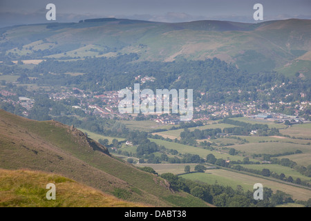 Church Stretton in the Stretton Valley below The Long Mynd, Shropshire Stock Photo