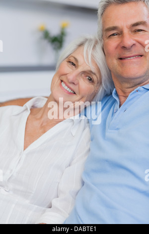 Elderly couple embracing Stock Photo
