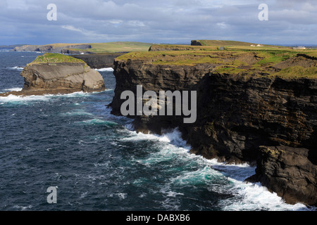 Cliffs on Loop Head, Kilrush, County Clare, Munster, Republic of Ireland, Europe Stock Photo