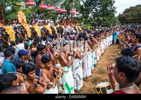 Thrissur Pooram, Temple Festival, Thrissur, Kerala, India Stock Photo