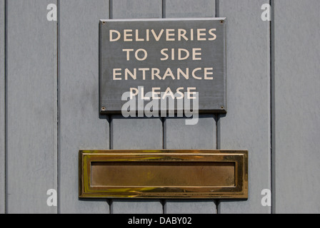 Door With Please Use Side Entrance Notice Barnes Southwest