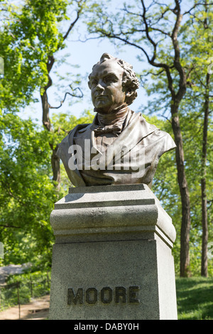 Thomas Moore Statue in Central Park, New York City USA Stock Photo - Alamy