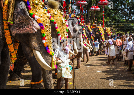 Thrissur Pooram, Temple Festival, Thrissur, Kerala, India Stock Photo